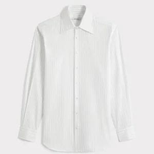 CHEMISE COL LARGE EN POPELINE DE COTON - RAYURES GAINSBOURG