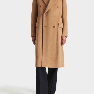 MANTEAU CROISÉ EN POIL DE CHAMEAU - CAMEL