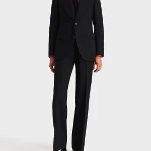 COSTUME DROIT EN FRESCO DE LAINE 3-PLY - NOIR