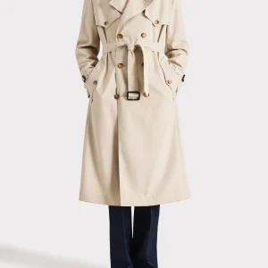 TRENCH-COAT EN GABARDINE DE POLY-COTON RECYCLÉ - MASTIC