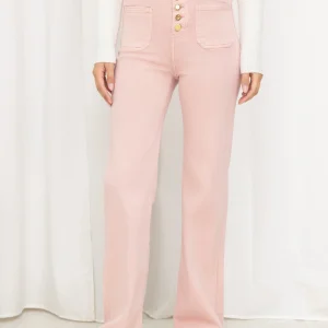 Jean Taille Haute à Boutons