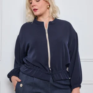 Veste Zippée Satinée - TU du 44 au 50