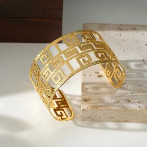 Manchette Géométrique Dorée