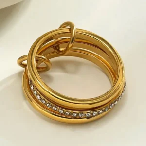 Bague Anneaux Entrelacés