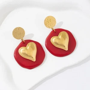 Boucles Cœur Émaillé