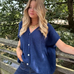 Cardigan Mohair sans Manches