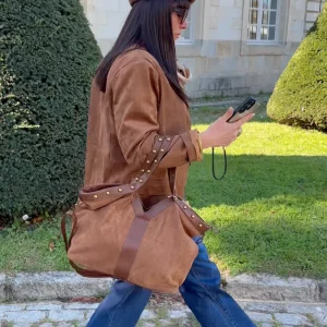 Blazer effet Daim Camel