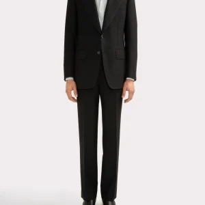 COSTUME DROIT EN FRESCO DE LAINE 2-PLY - NOIR