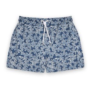 Short de bain - Coraux bleu