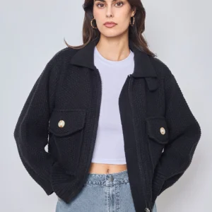 Veste Maille Zippée