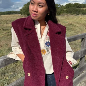 Veste sans Manches Col Blazer