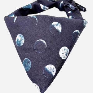 Dark Blue Bandana - Moons
