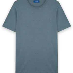 Tshirt en coton biologique bleu gris