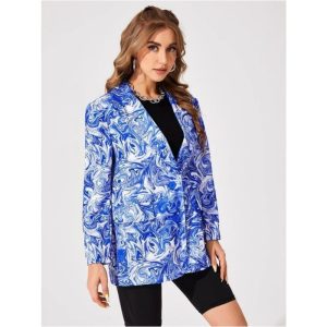 Blazer chic bleu marine femme