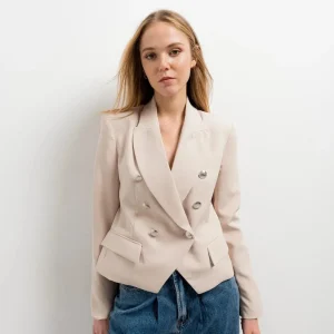 Blazer Double Poitrine Beige