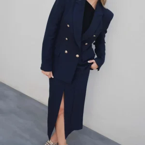 Blazer bleu marine boutons dorés