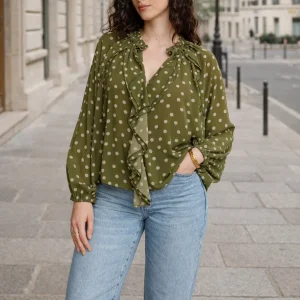 Blouse Pois Esprit Rétro