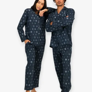 Blue Matching Pyjamas - Moons