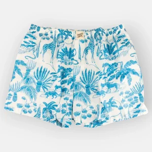 Men's Boxer Shorts - Mono Safari Blue