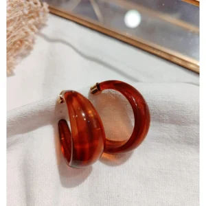 Créoles Marbrées Résine