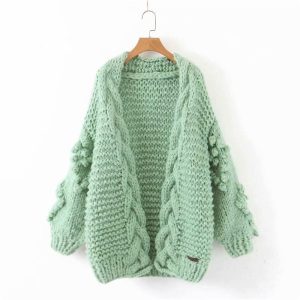 Cardigan boheme grosse maille