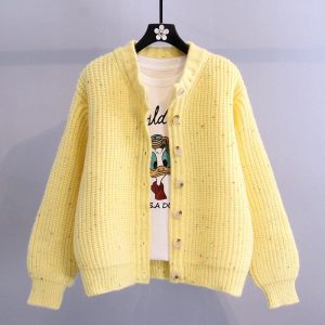 Cardigan chic femme en laine coloré