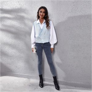 Chemise bleu chic femme