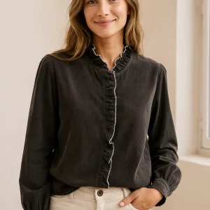 Chemise Col Volanté