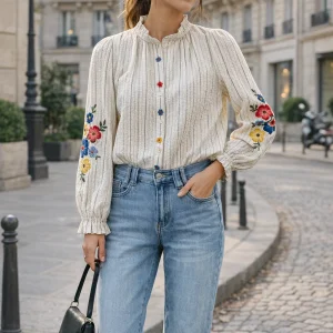 Chemise Détails Brodés