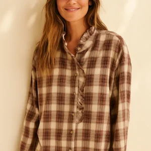 Chemise à Carreaux Bruns