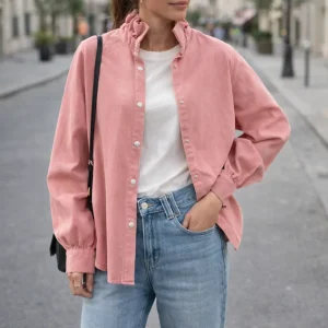 Chemise Col Volanté