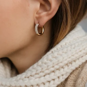 Créoles Dorées Strass