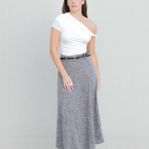 Jupe Grise Taille Haute