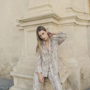 Pantalon Imprimé Animal serpent