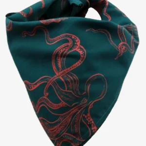 Green Bandana - Octopus Pink