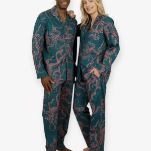 Green matching PJs - Octopus Pink