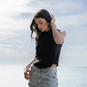 Jean jambe large confortable