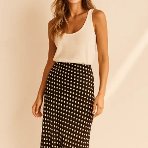 Jupe à Pois en Soie