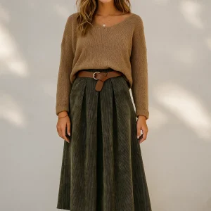 Jupe Longue Velours Côtelé