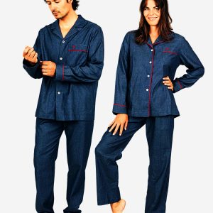 Blue Matching PJs - Denim Dark Blue