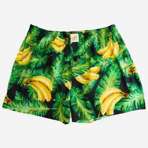 Men's Boxer Shorts - Bananas On Leaves