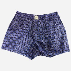 Men's Boxer Shorts - Indigo Floral