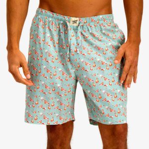 Men's Lounge Shorts - Flamingo Blue