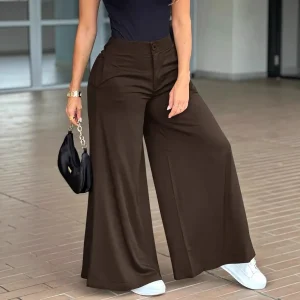 Le Pantalon Large Taille Haute Style Urbain Chic