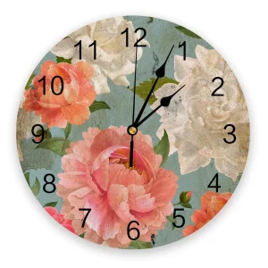 Horloge Fleurie  Moderne Rétro