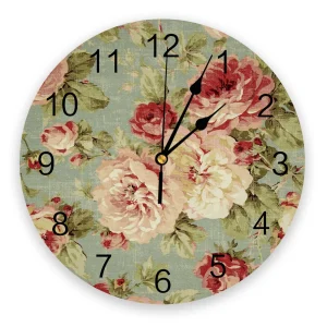 Horloge Fleurie  Moderne Vintage