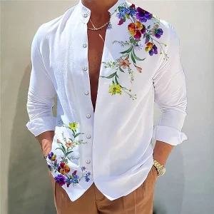 Chemise A Fleur Homme Casual