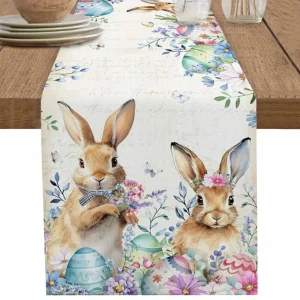 Chemin de Table  Fleur Lapin