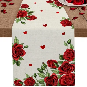 Chemin de Table  Fleur Saint Valentin