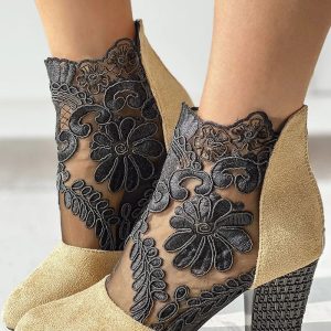 Bottine Fleurie  Vintage